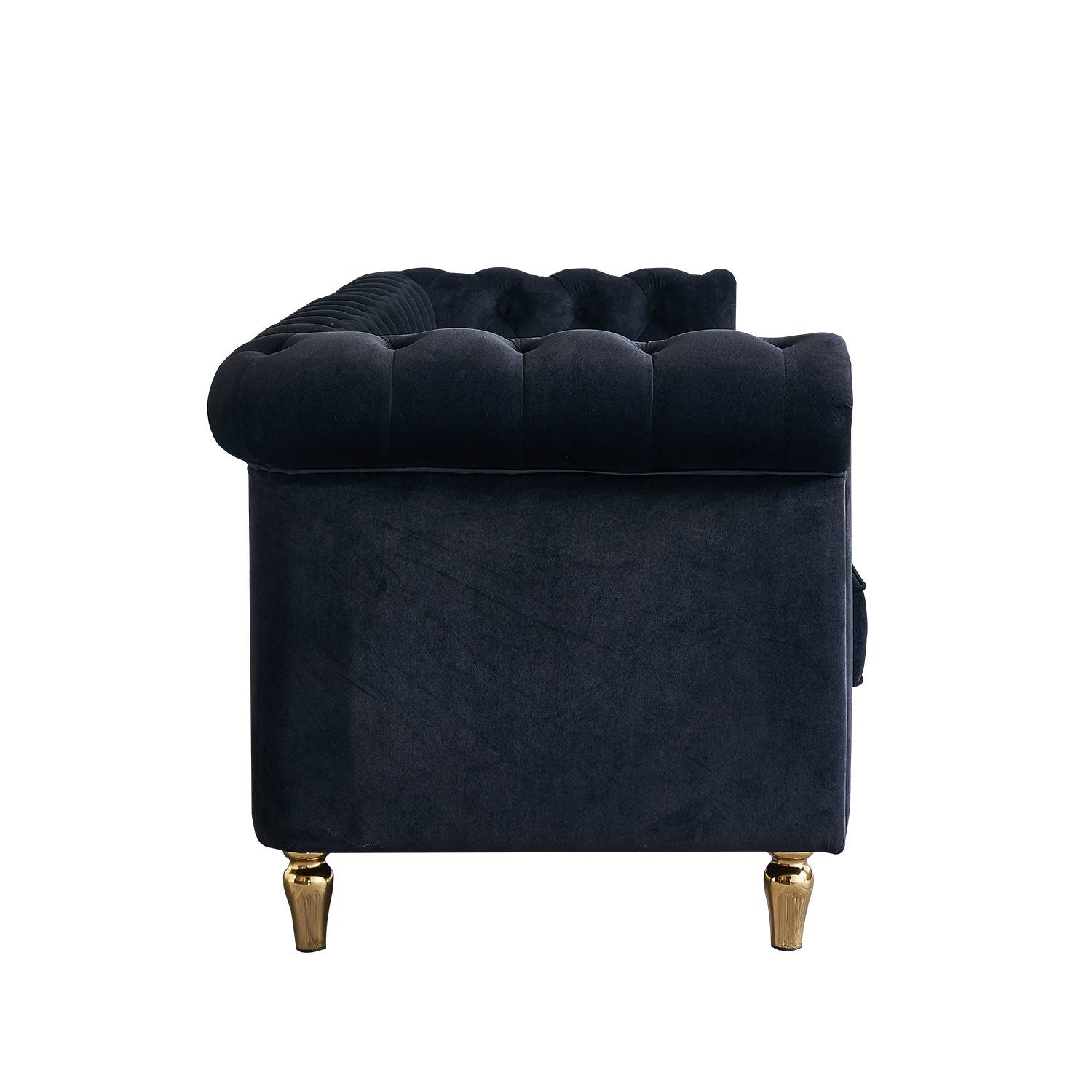 Black Color Chesterfield Velvet Sofa